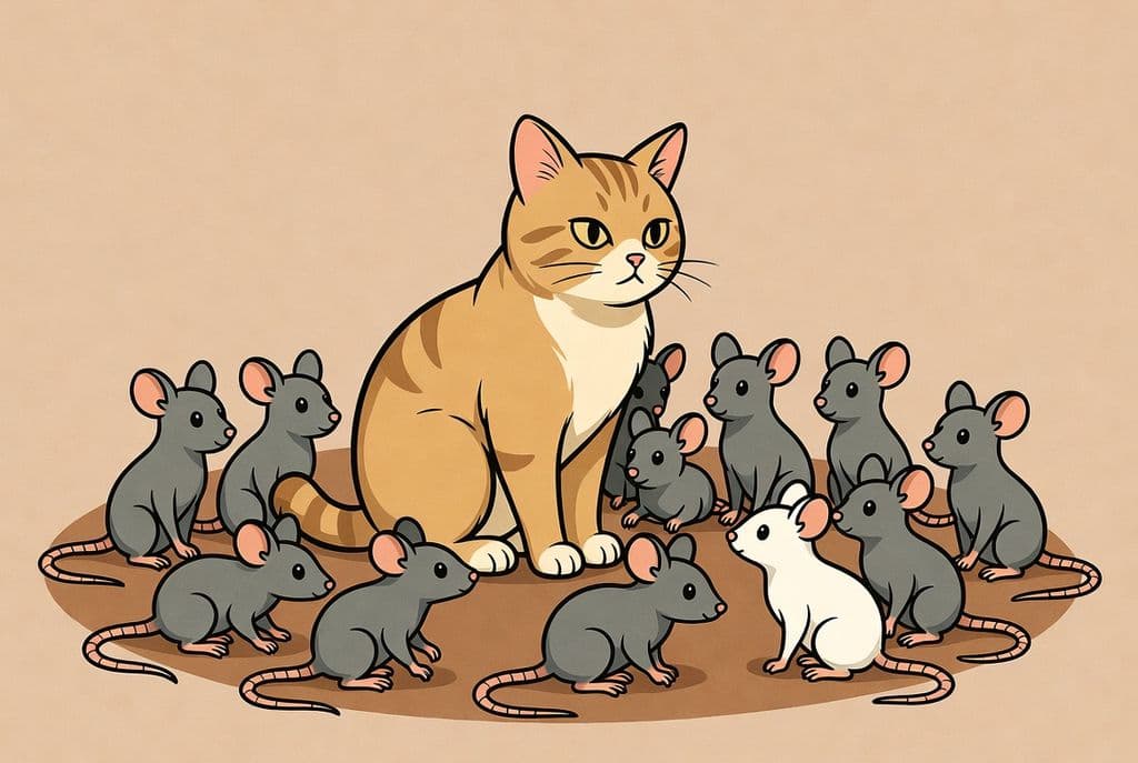 Кіт Мурко та миші