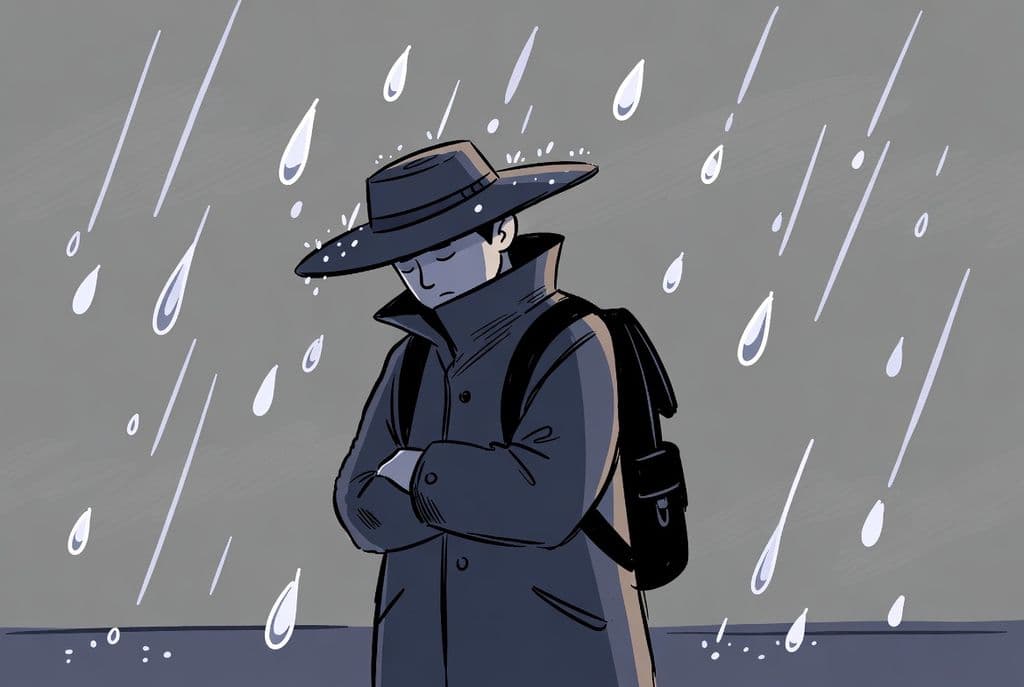 Людина під дощем