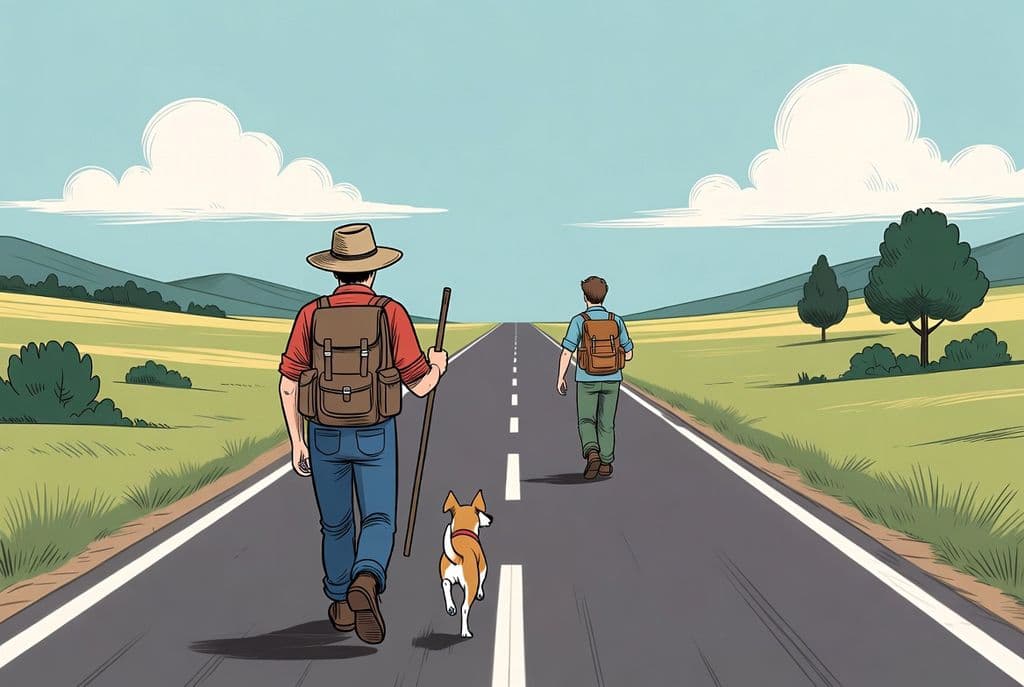 Собака і два мандрівника