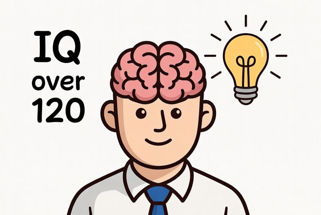 В кого iq більше 120